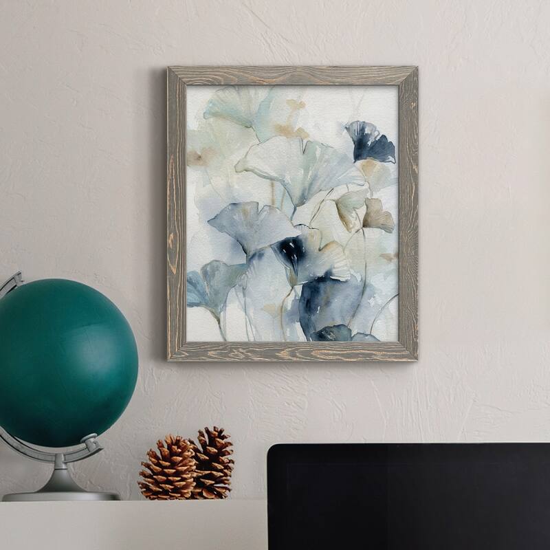 Indigo Ginkgo I-Premium Framed Canvas - Ready to Hang