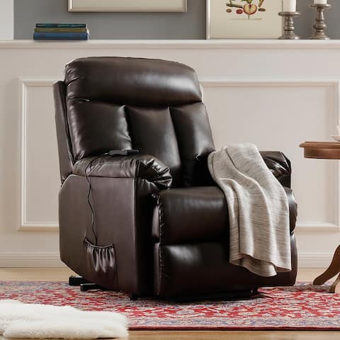 Lift Chair and Power PU Leather Heavy Duty Reclining Mechanism