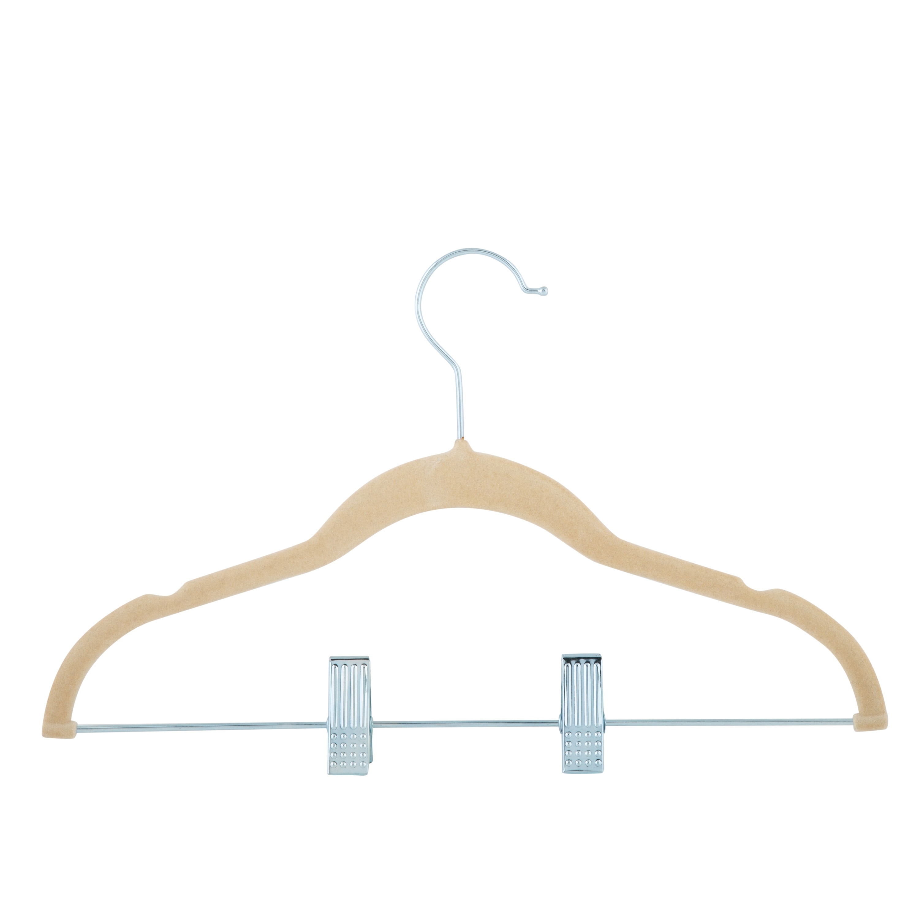 Simplify 24 Pack Extra Wide Velvet Coat Hangers in Ivory
