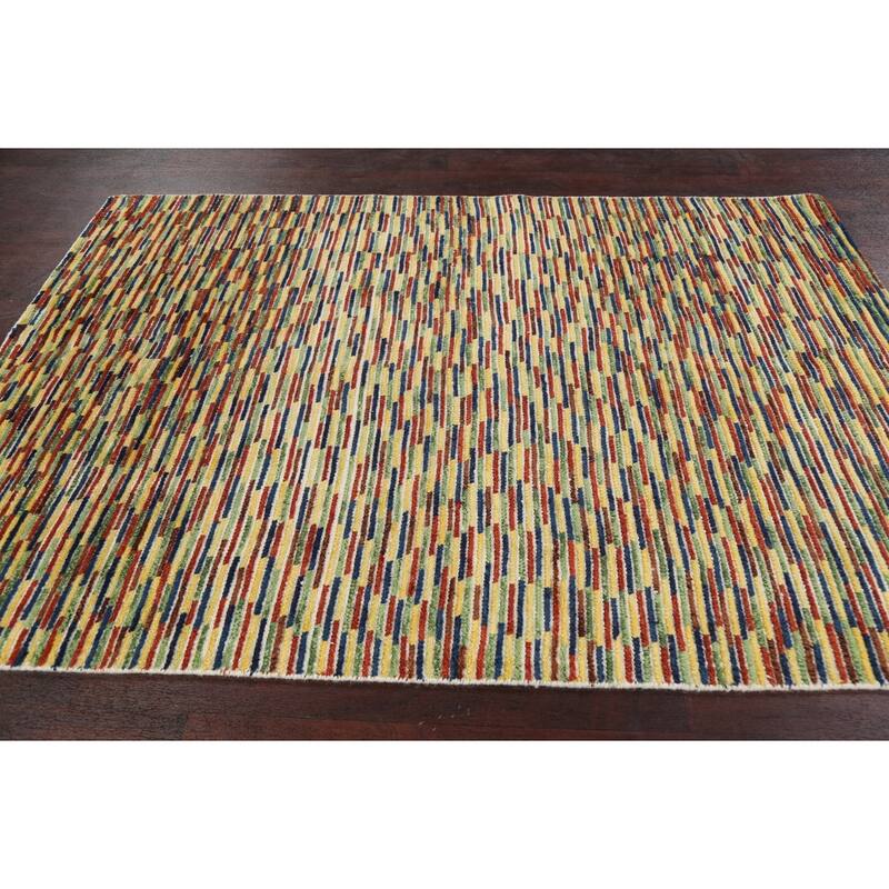 Modern Moroccan Oriental Home Decor Area Rug Handmade Wool Carpet - 5'4" x 7'7"