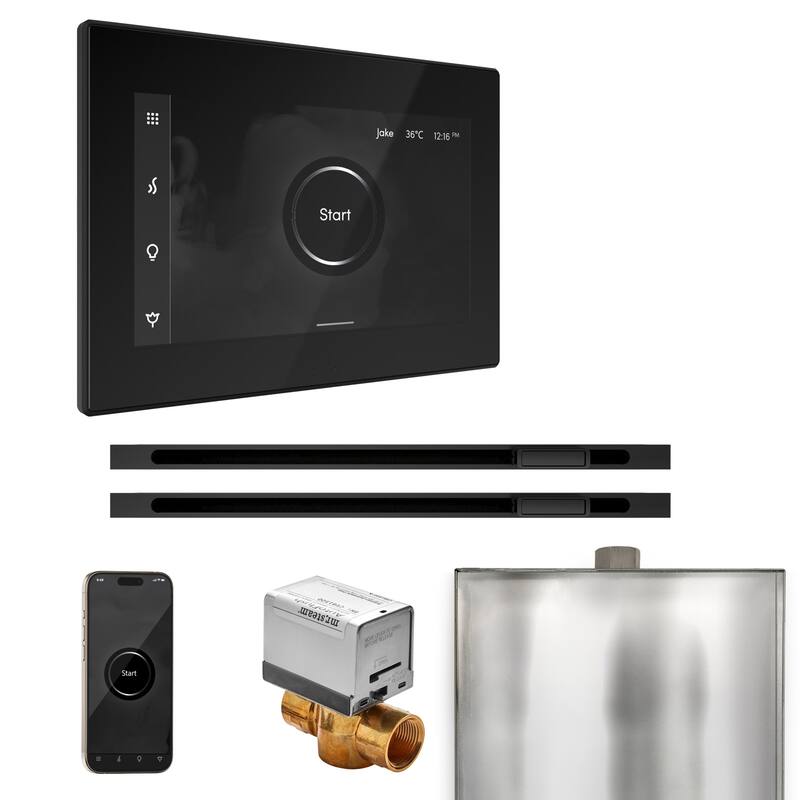 Mr Steam BXXL Xbutler Max Linear Package Steam Shower Control Package - Black / Matte Black
