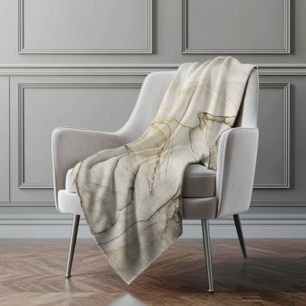 Premium Machine Washable Abstract Contemporary Sherpa Throw Blanket