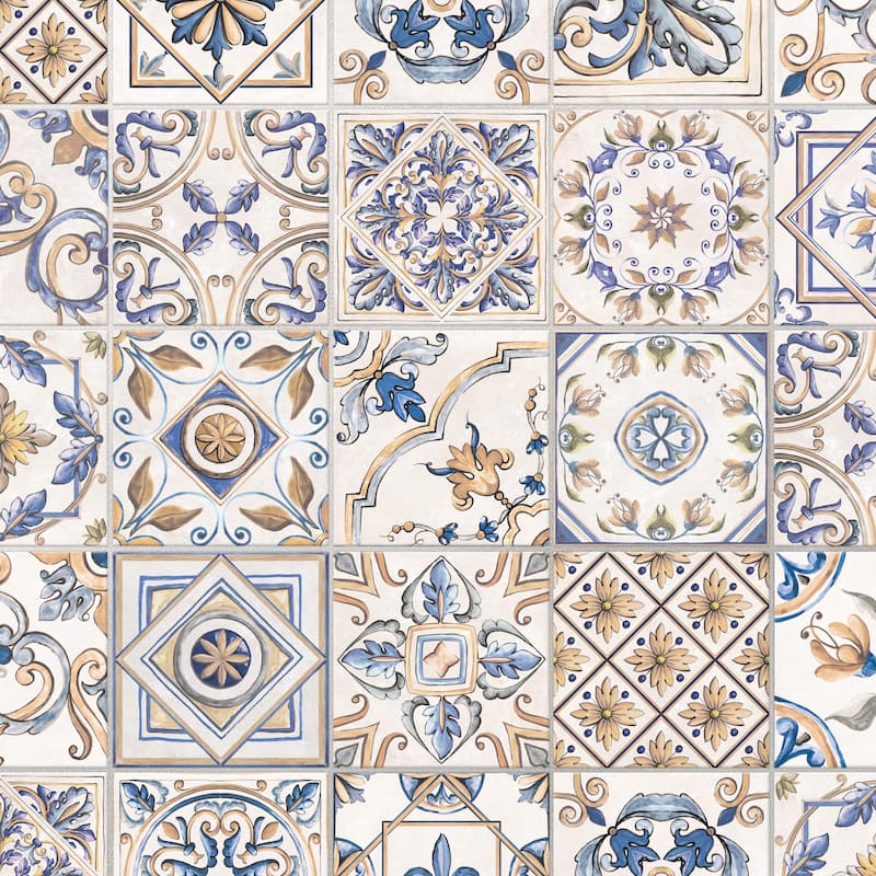 Merola Tile Toscana Giotto Decoro Mix 7-7/8" x 7-7/8" Porcelain Floor and Wall Tile