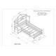 preview thumbnail 9 of 15, Twin Size House-Style Headboard Floor Bed with Fence Guardrails and Cushion Stand - Stylish and Safe
