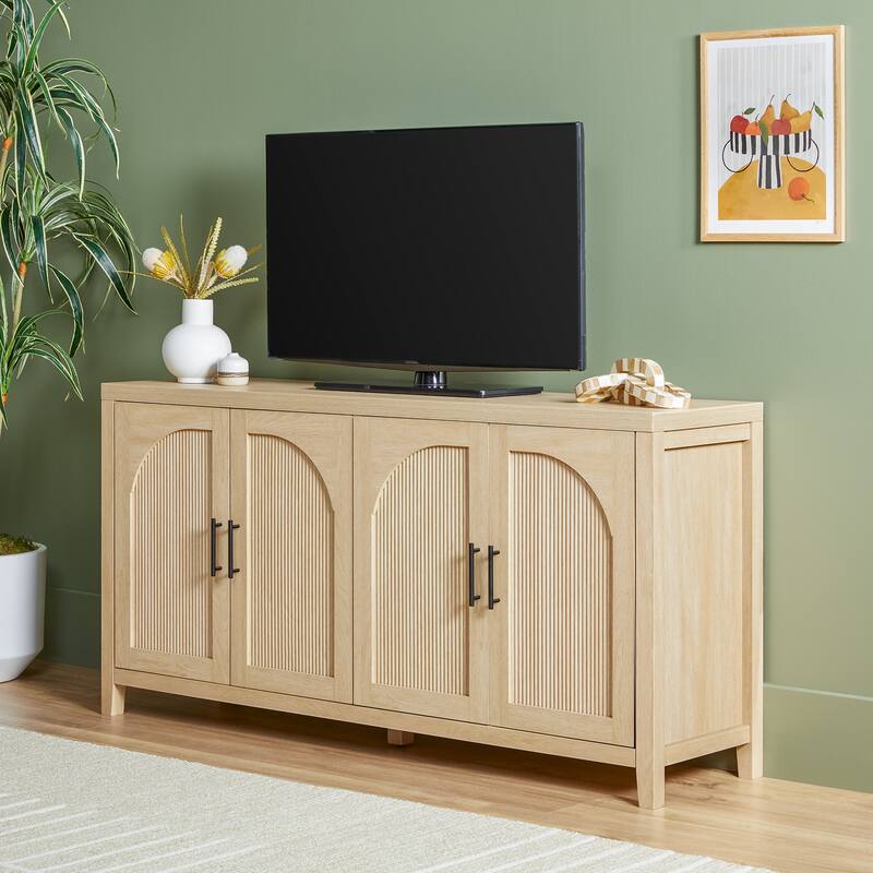 Walker Edison Modern 60-inch Reeded Sideboard with Arched Doors