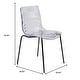 preview thumbnail 5 of 4, Astor Modern Minimalist Transparent Dining Chair with Ripple Design and Black Metal Legs Kitchen Room Side Chair (Set of 2)