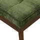 preview thumbnail 6 of 9, Poly & Bark Luca Fabric Bench - Tufted Seat with Solid Wood Legs