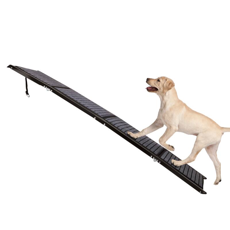 PETMAKER Folding Dog Ramp for Car, Truck, SUV, or RV - Black - Medium