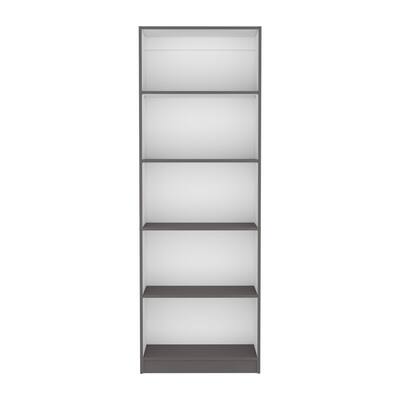 Bookcase 4-Shelves Benzoni, Office, Matt Gray / White,High quality and durable