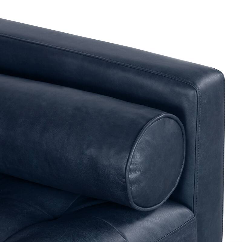 Poly & Bark Napa 72" Apartment Sofa - Full Grain Genuine Italian Leather
