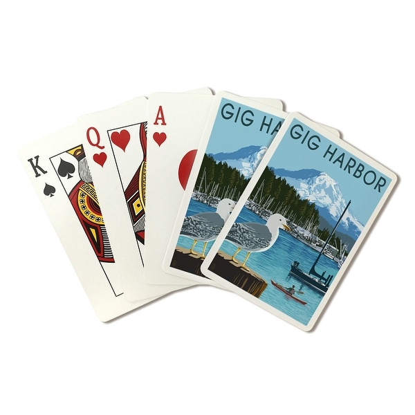 Gig Harbor, WA - Day Scene - LP Artwork (Poker Playing Cards Deck)