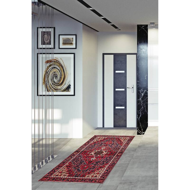 ECARPETGALLERY Hand-knotted Anadol Red Wool Rug - 4'3 x 7'7