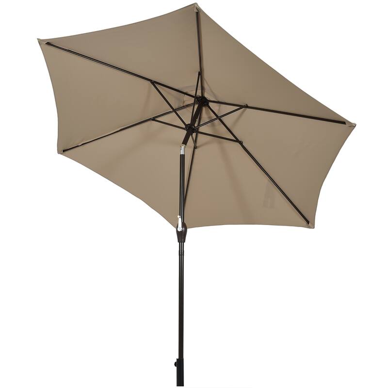 Costway 10Ft Outdoor Market Patio Table Umbrella Push Button Tilt