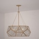 preview thumbnail 1 of 10, Euclid Mercury Glass/ Brass Mid-Century Modern Pendant Light 24-in W x 28.5-in H x 24-in D - Aged Brass