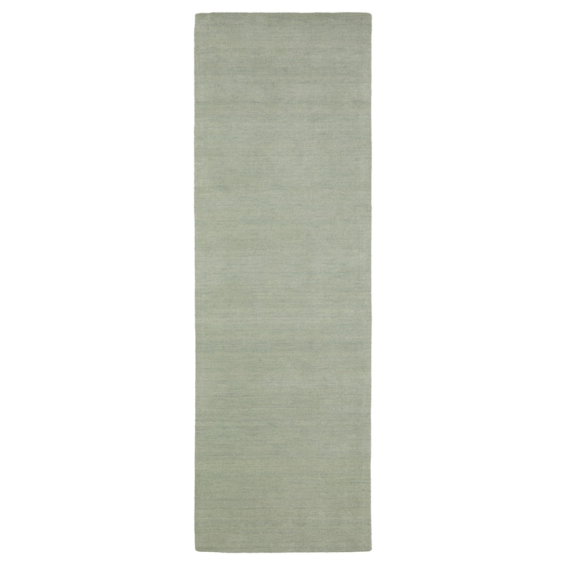 Style Haven Amara Heathered Solid Hand-Crafted Rug - 2'6" x 8' - Silver