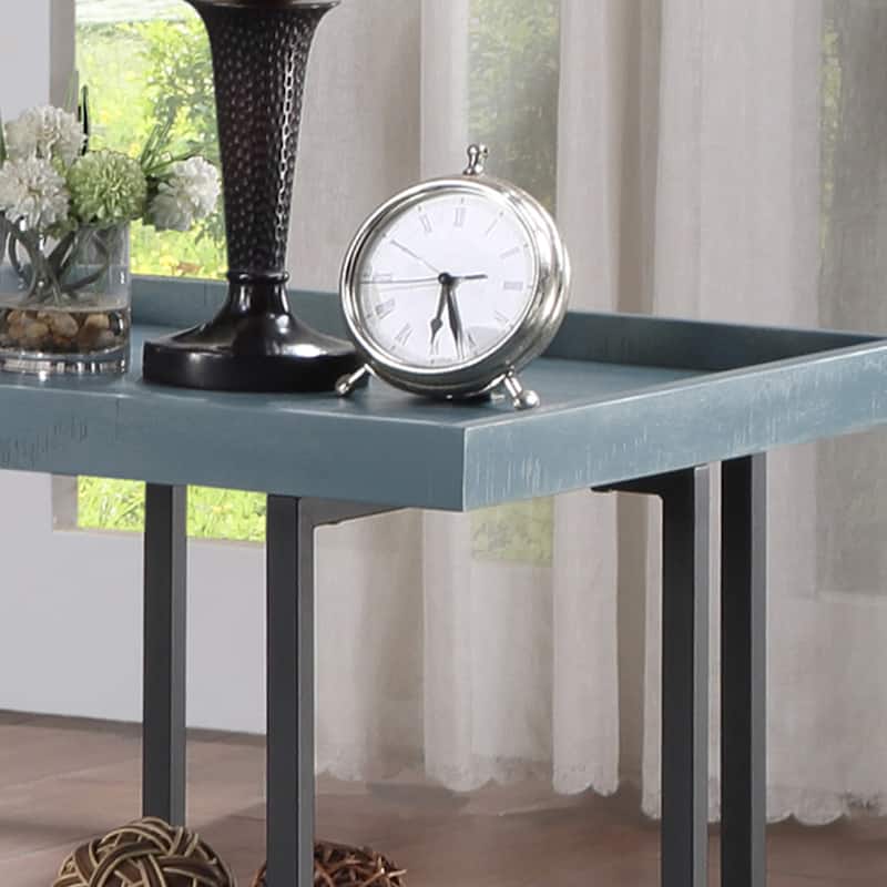 Damara Transitional 24-inch Metal 1-Shelf Side Table by Furniture of America
