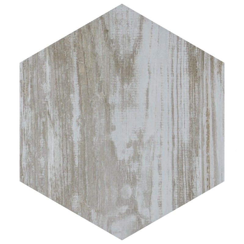 Merola Tile Suomi Hex Grey 8-5/8" x 9-7/8" Porcelain Floor and Wall Tile