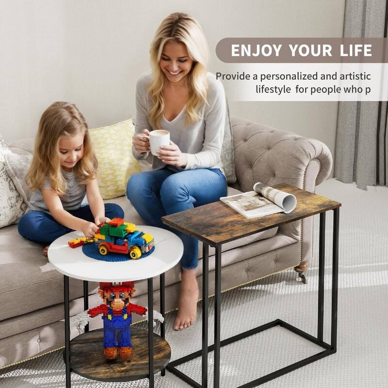 C Shaped End Table