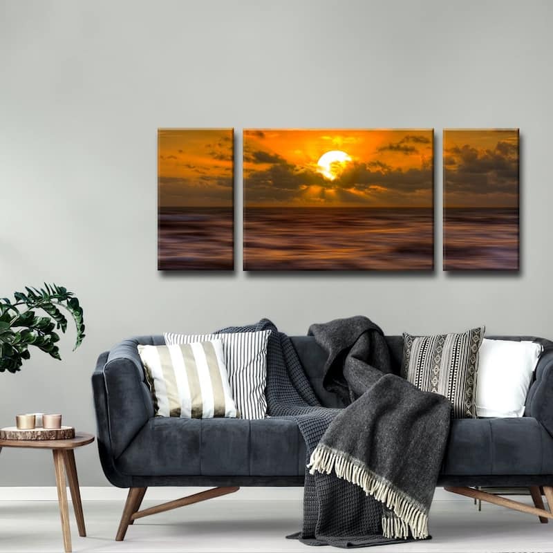 Ready2HangArt 'Magnetized Splendor' Oversized 3PC Canvas Wall Decor Set