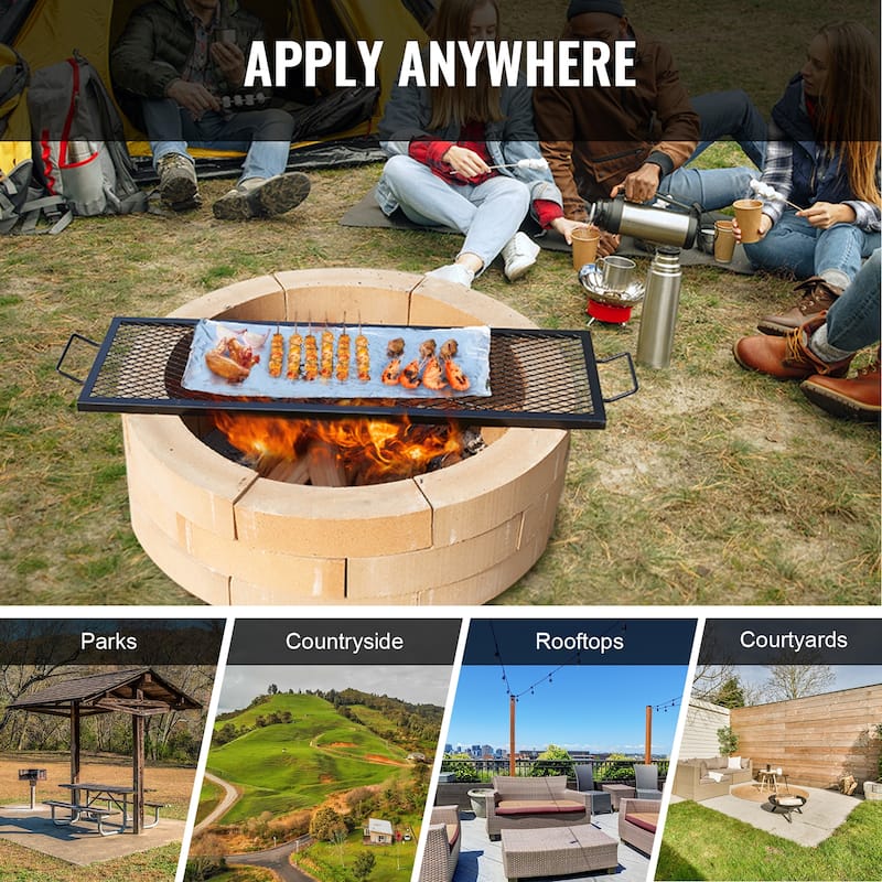 Anmytek Steel Campfire BBQ Grill Grid Camping Cookware