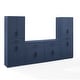 preview thumbnail 1 of 10, Crosley Isla 3-Piece Sideboard And Pantry Set- Sideboard & 2 Pantries Navy