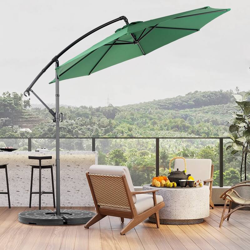 Topcraft 10ft Offset Hanging Market Patio Umbrella