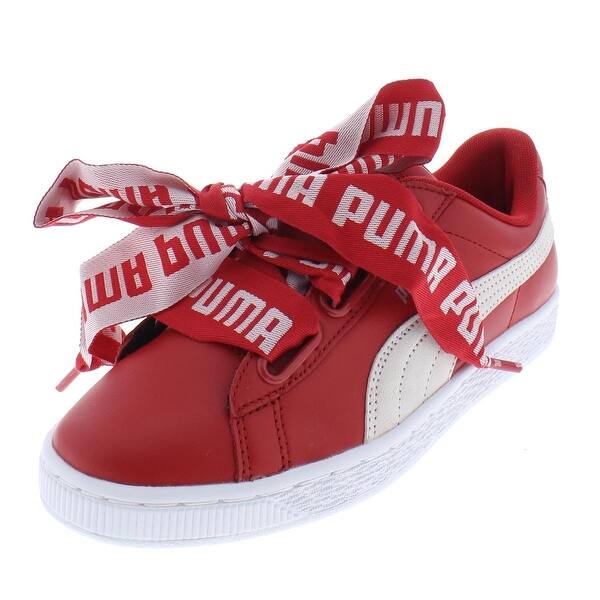Shop Puma Womens Basket Heart De Casual Shoes Leather Skate
