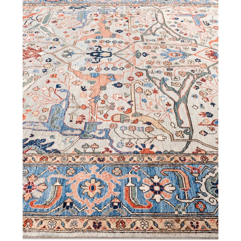 Serapi One-of-a-Kind Hand-Knotted Area Rug - Ivory - 8' 2" x 10' 0"