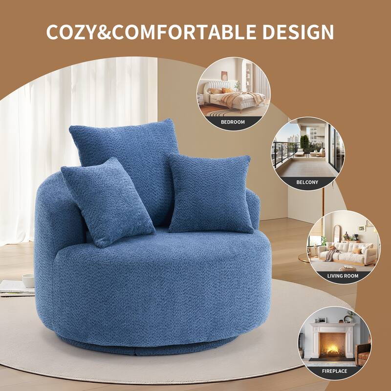 Single Seat Full Sponge Compression Swivel Chair Single Sofa
