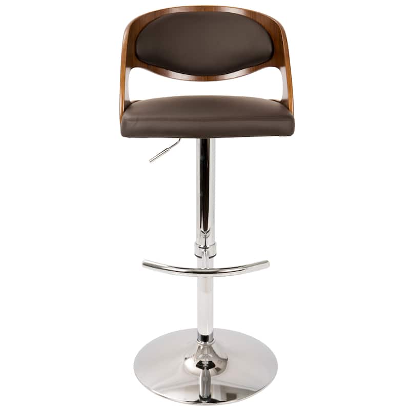 Carson Carrington Visby Adjustable Bar Stool with Rounded T Footrest (Set of 2)