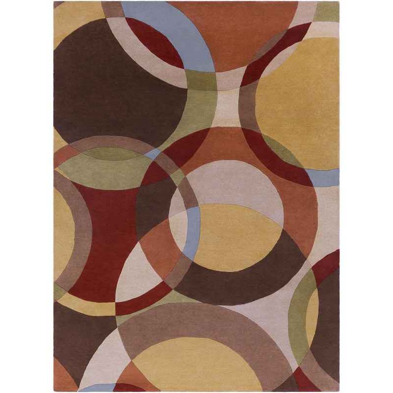 Livabliss Forum Mid-Century Geometric Hand Tufted Area Rug - Brunette/Amber - 8' x 11'