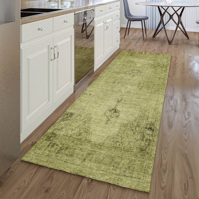 Premium Washable Super Soft Vintage Distressed Mayfield Rug - Khaki - 2' 3" x 7' 6" - Runner