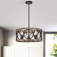 preview thumbnail 4 of 23, Warehouse of Tiffany Shacer 3-light Hoop Design Ceiling Lamp