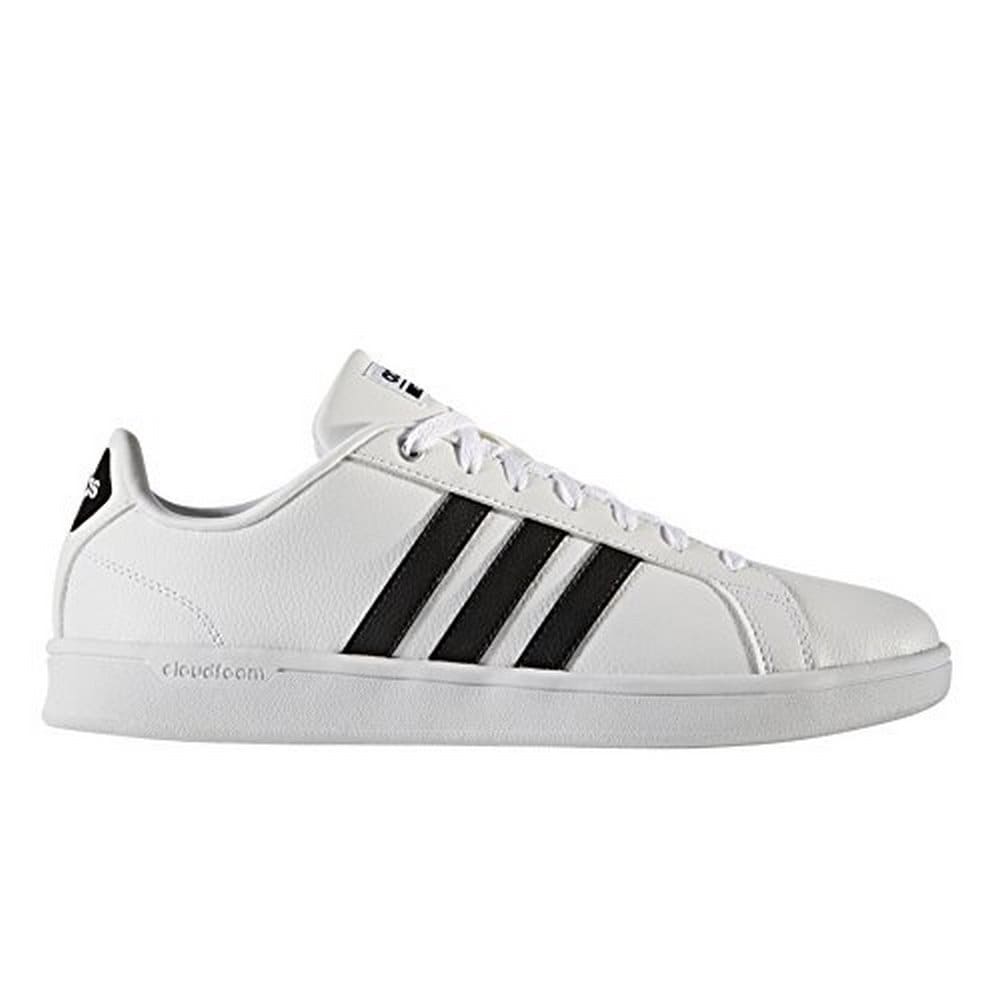 adidas mens shoes white with black stripes