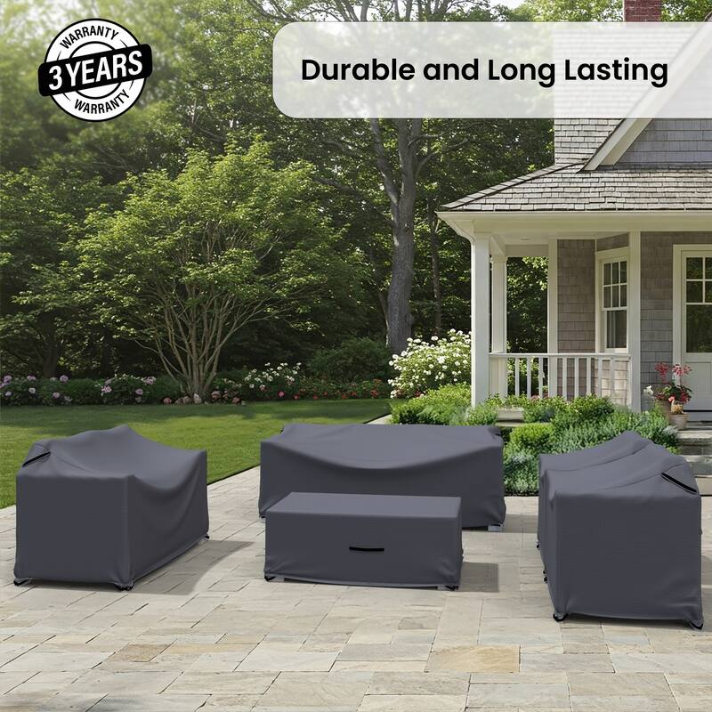 Forever Patio Outdoor Metal Sofa Seating Group 5-piece Furniture Cover - 32 x 73 x 26