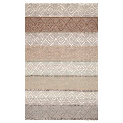 ECARPETGALLERY Braid weave Sienna Multi Color Wool Rug - 5'0 x 8'2
