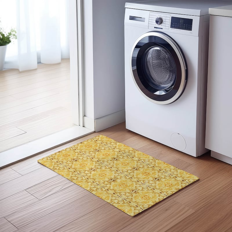 Machine Washable Indoor/ Outdoor Chantille Traditional Medallions Rug