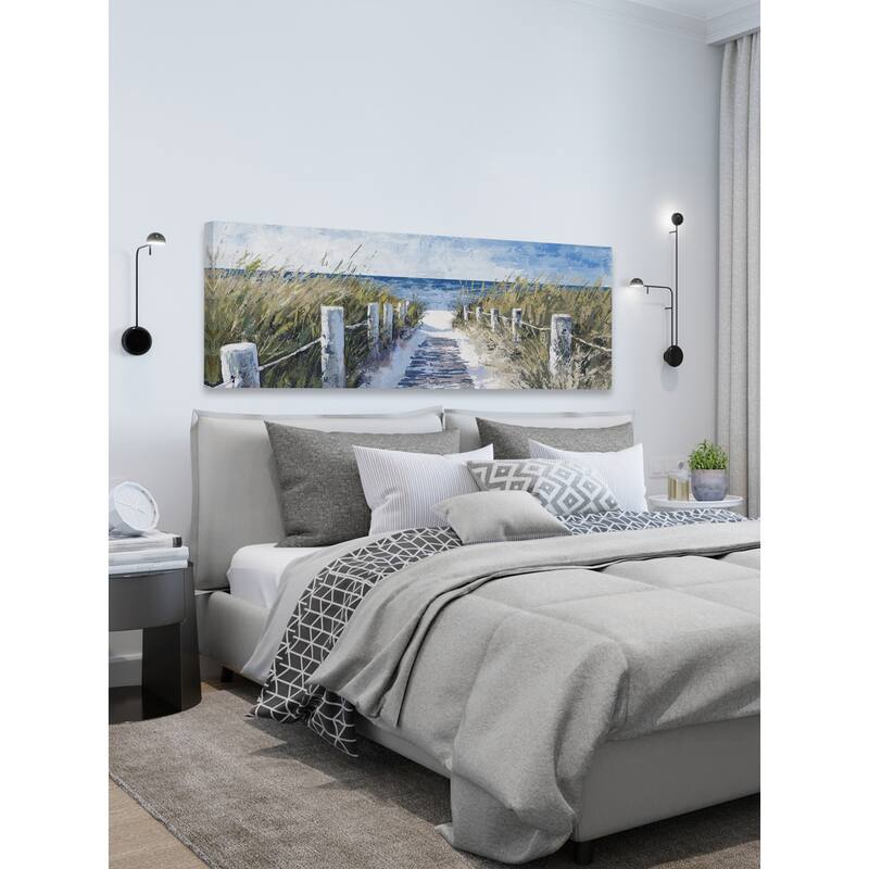 'Sandy Beach Pathway' Painting Print on Wrapped Canvas