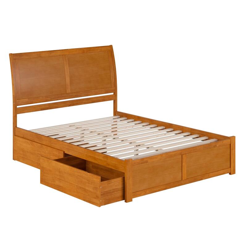 Portland Platform Bed with Footboard and Storage Drawers