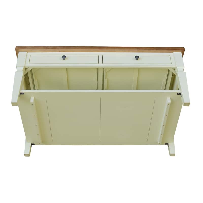 Vista Solid Wood Coffee Table - 48"W x 28"D x 20"H