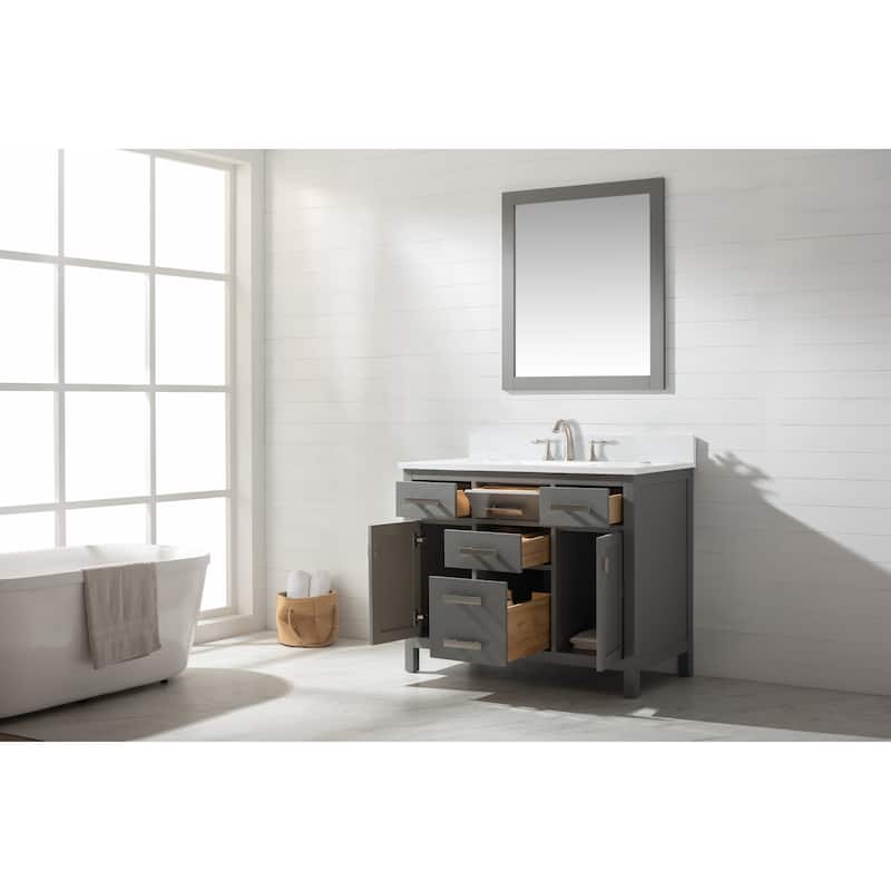 Valentino 42" Single Vanity in Grey