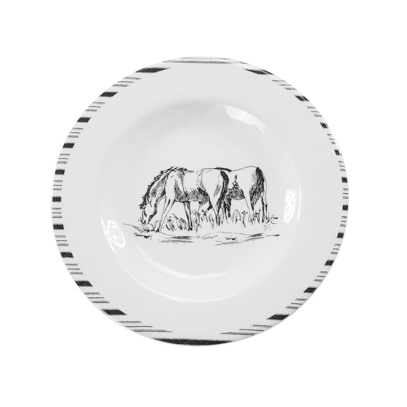 Paseo Road by HiEnd Accents Ranch Life Salad Plate Set, 4PC