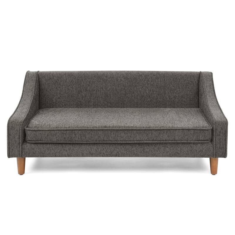 Durable Elevated Dog Sofa Bed,Pet sofa with modern irregular armrest design,Comfortable soft dog sofa-Dark Gray