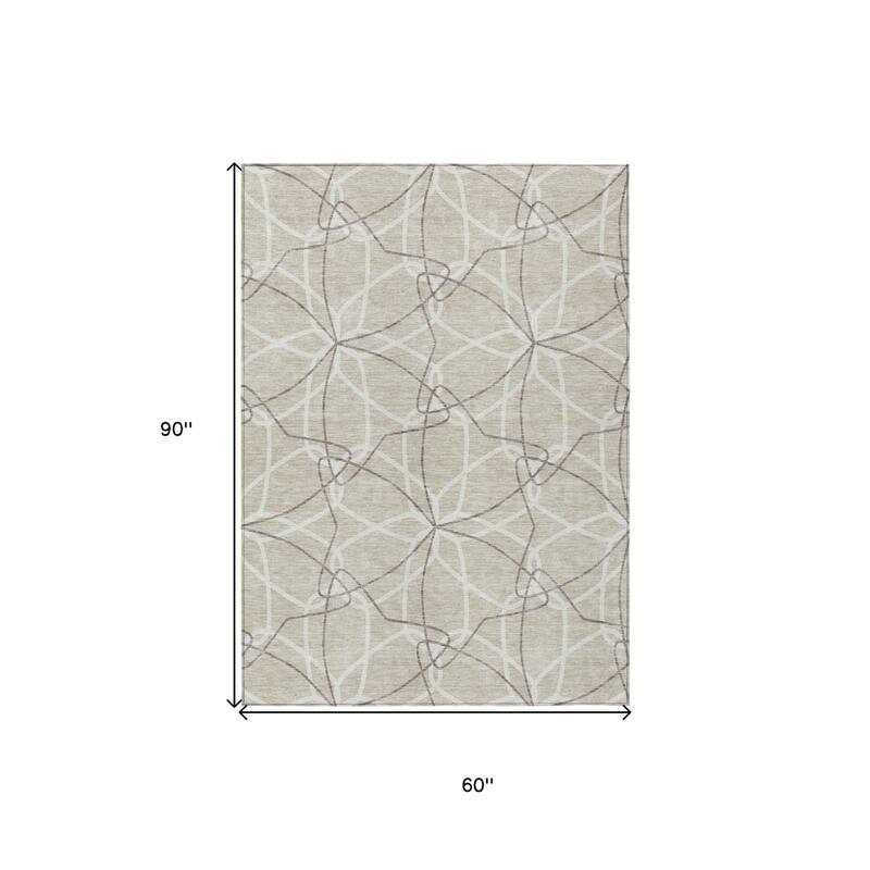 HomeRoots Geometric Modern Rectangle Outdoor Rug