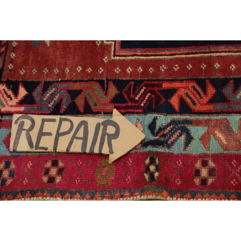 Hand Knotted Oriental 100% Wool Carpet Traditional Tribal Oranges & Rust Ardebil Runner Rug - 11' 1'' X 3' 6''