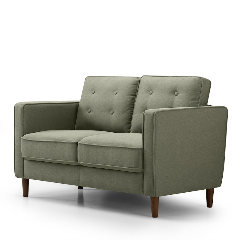 Priage by ZINUS Pear Green Button Tufted Loveseat