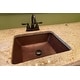 preview thumbnail 1 of 12, 19-in Rectangle Under Counter Hammered Copper Bathroom Sink (LREC19DB)