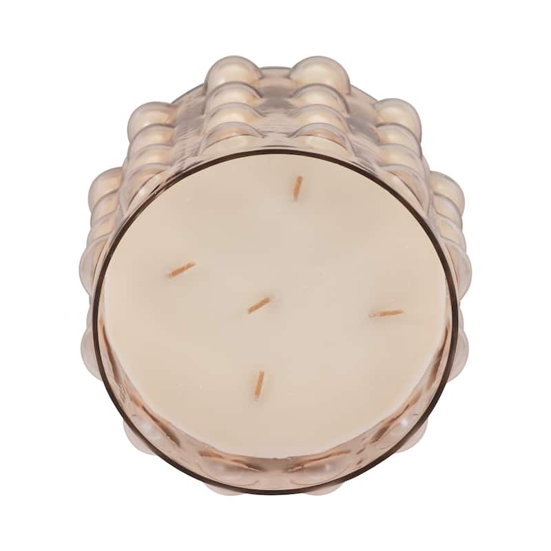 Sagebrook Home Artisan Glass 9" 81 Oz Bubble Candle Holder, Perfect Accessory for Stylish Decor Enthusiasts. - 9" x 9" x 7"
