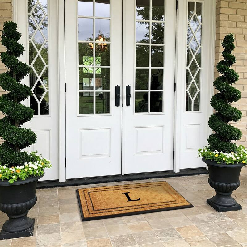 A1HC Natural Coir & Rubber Door Mat, Heavy Duty, Dirt Trapping, Long-Lasting Entrance Doormats,Thick & Durable Outdoor Entry Mat