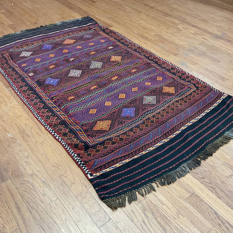HERAT ORIENTAL Handmade Soumak Wool Rug - 4'5" x 7'6"